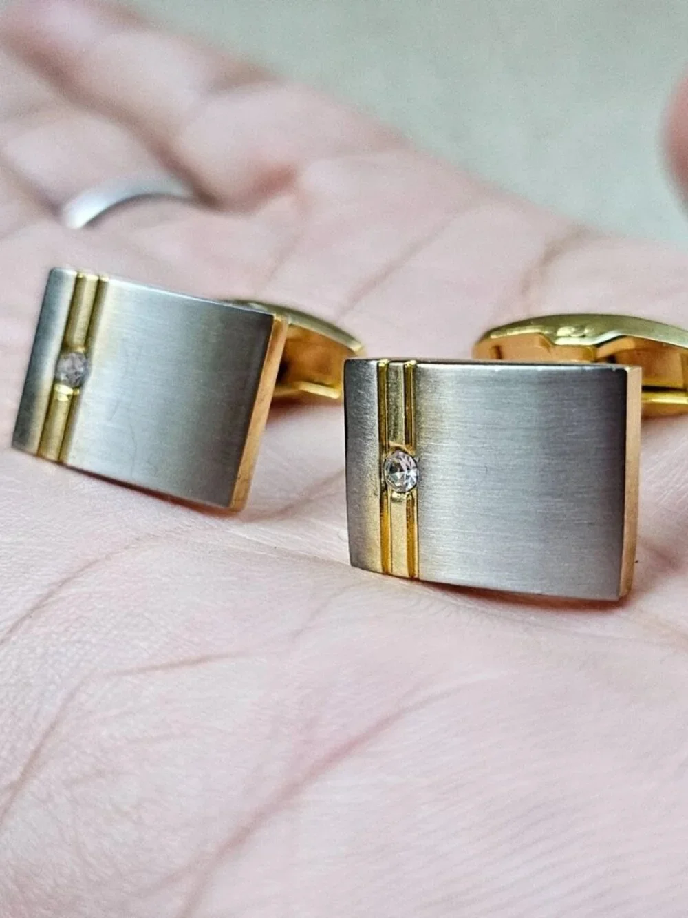 Men Cufflinks Fashion Jewelry Dress Shirt Cuff Links Stud Gold/Silver Father Day
